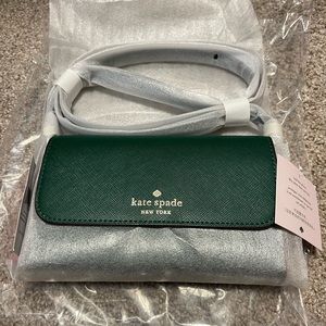BNWT Kate Spade sm flp crossbody Deep Jade